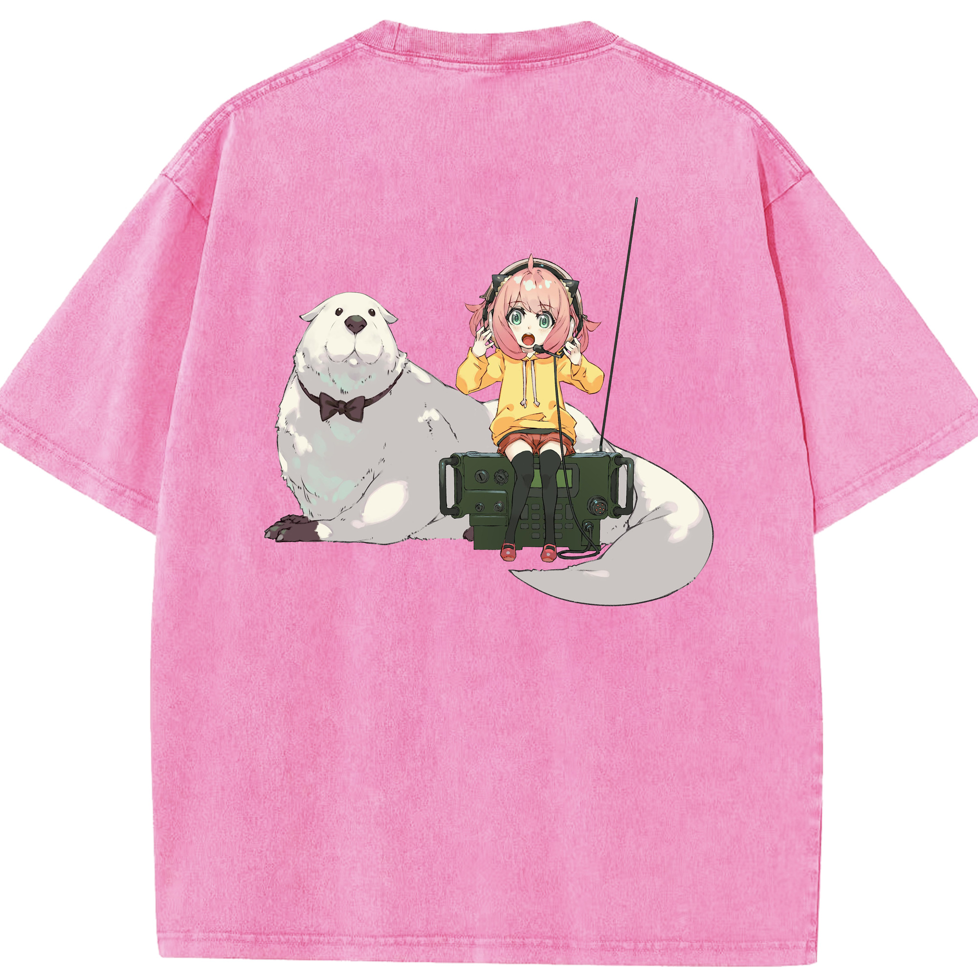 （画像用） SPY×FAMILY间谍家家酒 綿100% ヴィンテージ風 半袖Tシャツ（背面プリント）